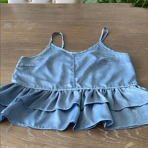 Chic Blue Ruffled Women's Camisole